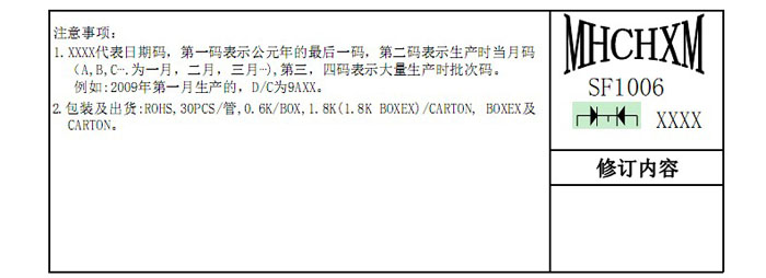 超快恢复SF1006参数