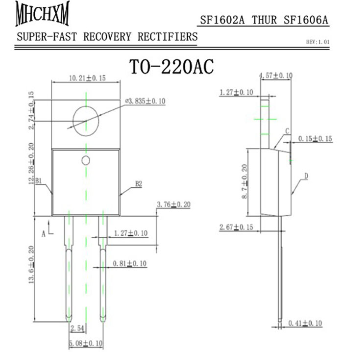 MHCHXM品牌超快恢复二极管SFF1604A